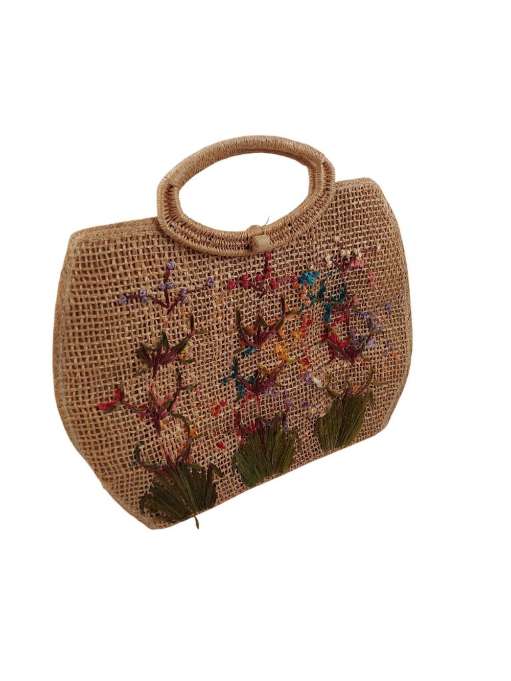 Handmade Pink Straw Cabana Summer Vacation Handbag Purse Fashion Tote